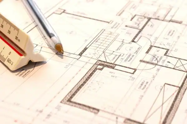 Image of architect Chorley drawings